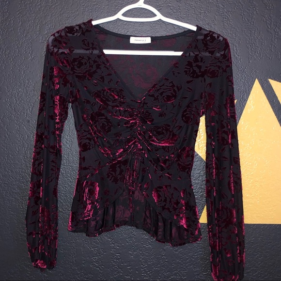 Tops - Sheer floral top